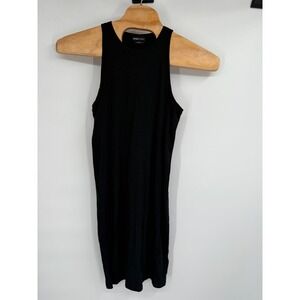 Prana‎ Foundation Rib Stretch Dress Sz L  Black Women's New